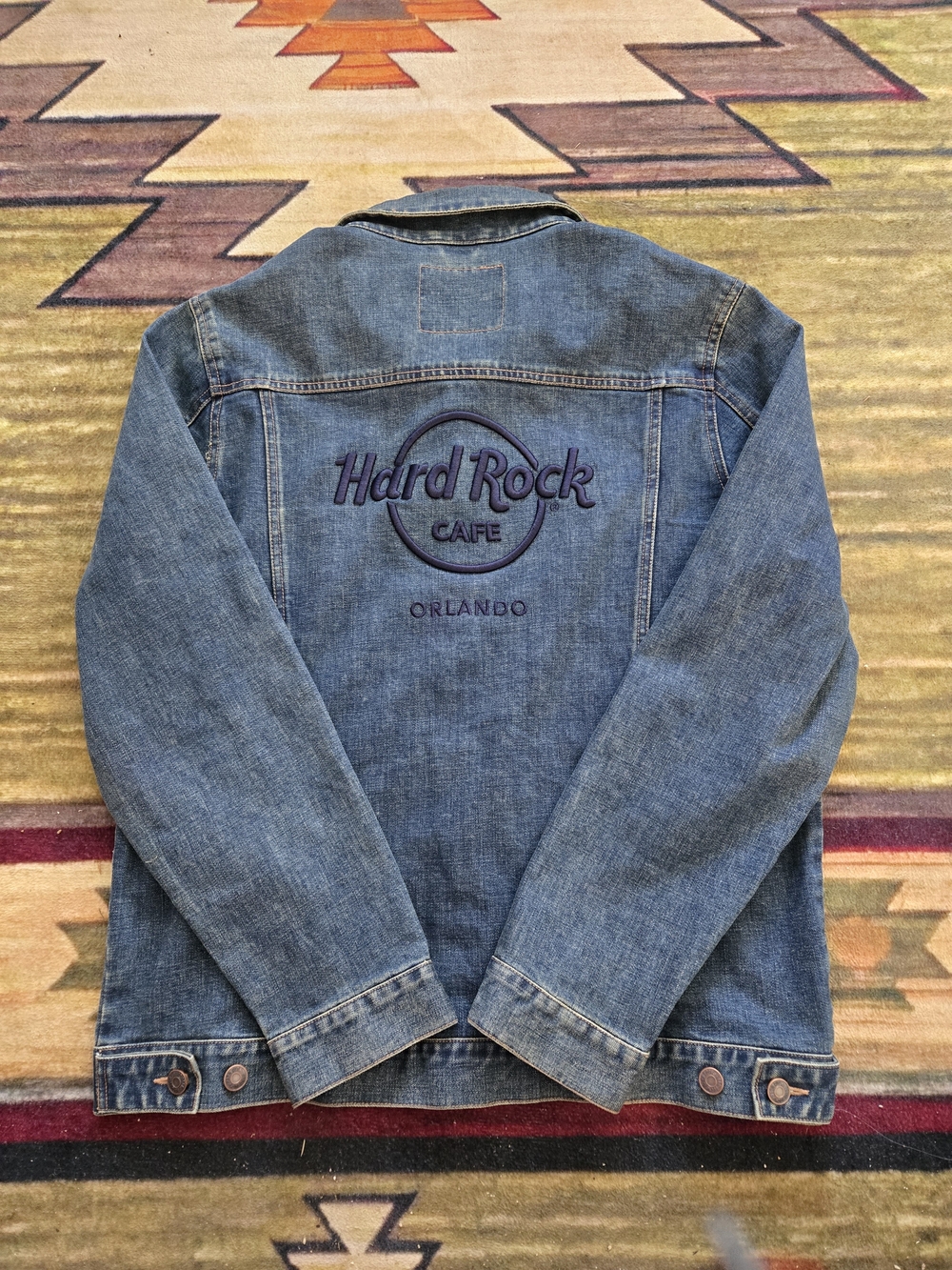Hard Rock Cafe Orlando (REPREVE) Embroidered Denim Jacket - Blue